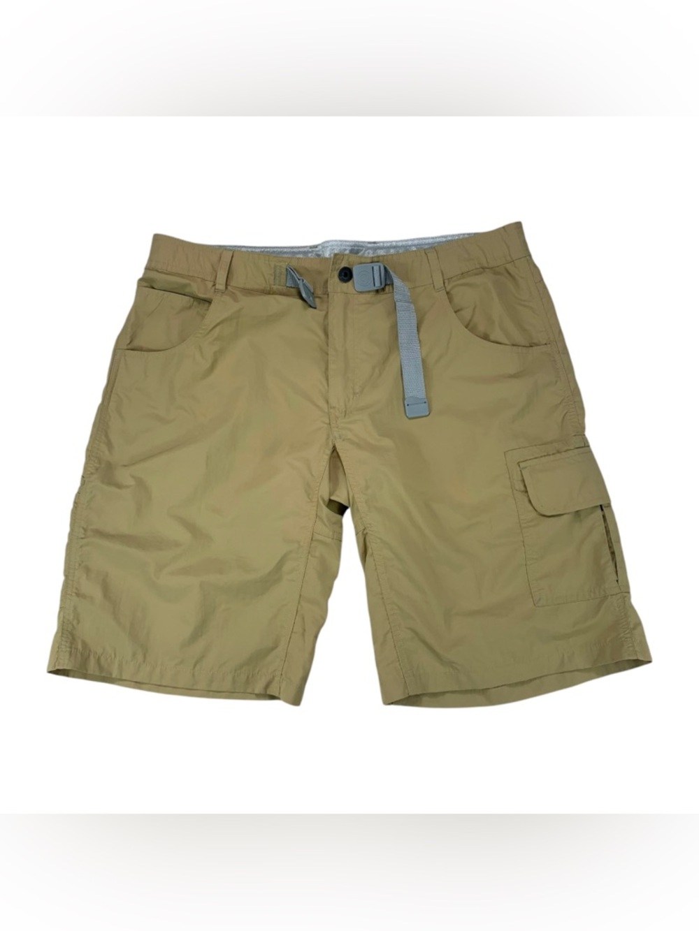 Gramicci Men’s XL‎ Tan Nylon Cargo Shorts Utility Belt Hiking Gorpcore